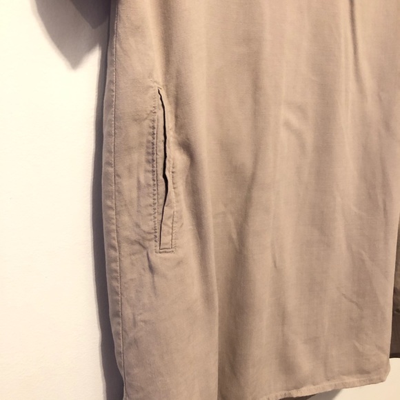 Anthropologie Cloth & Stone Shirt Dress Grey Med - Picture 4 of 7